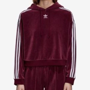 ADIDAS Velvet Cropped Hoodie